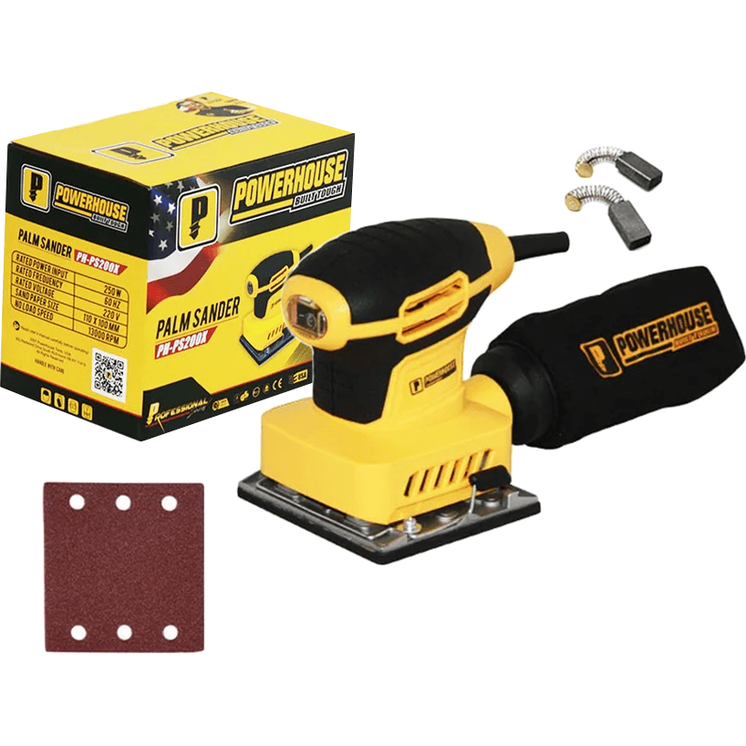 Powerhouse PH-PS200X Finishing Sander / Palm Sander 110x100mm 250W - KHM Megatools Corp. Powerhouse PH-PS200X Finishing Sander / Palm Sander 110x100mm 250W - KHM Megatools Corp.